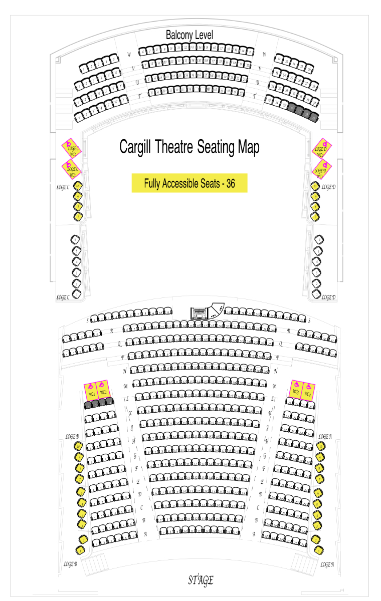 Cargill Theatre Seating Map