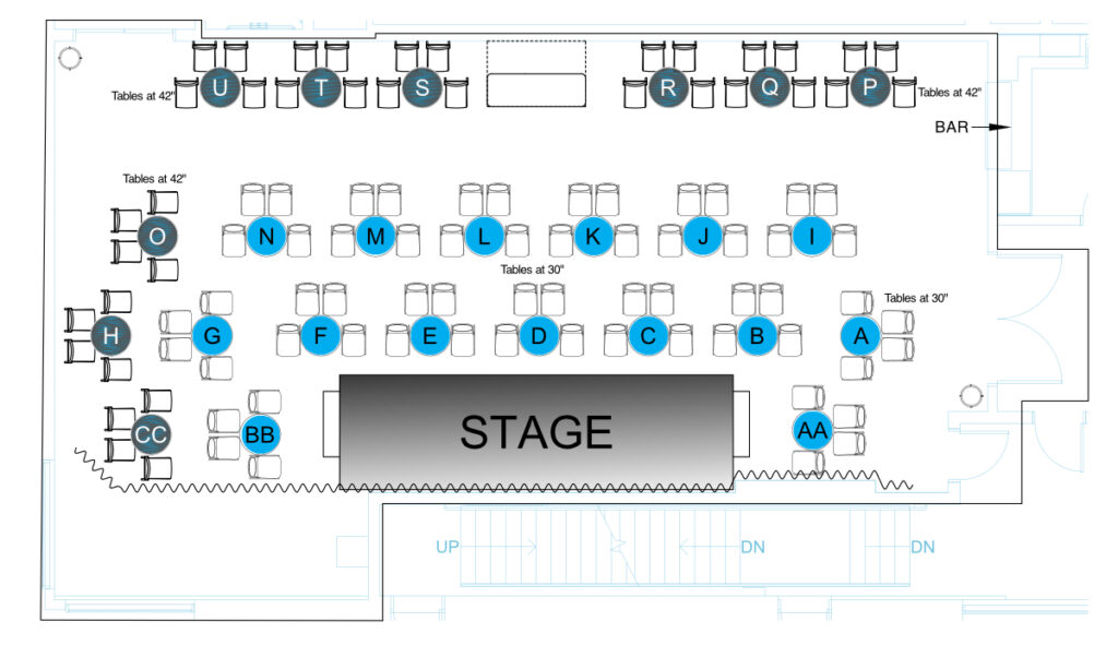 Mayer Family Community Hall Cabaret Seating