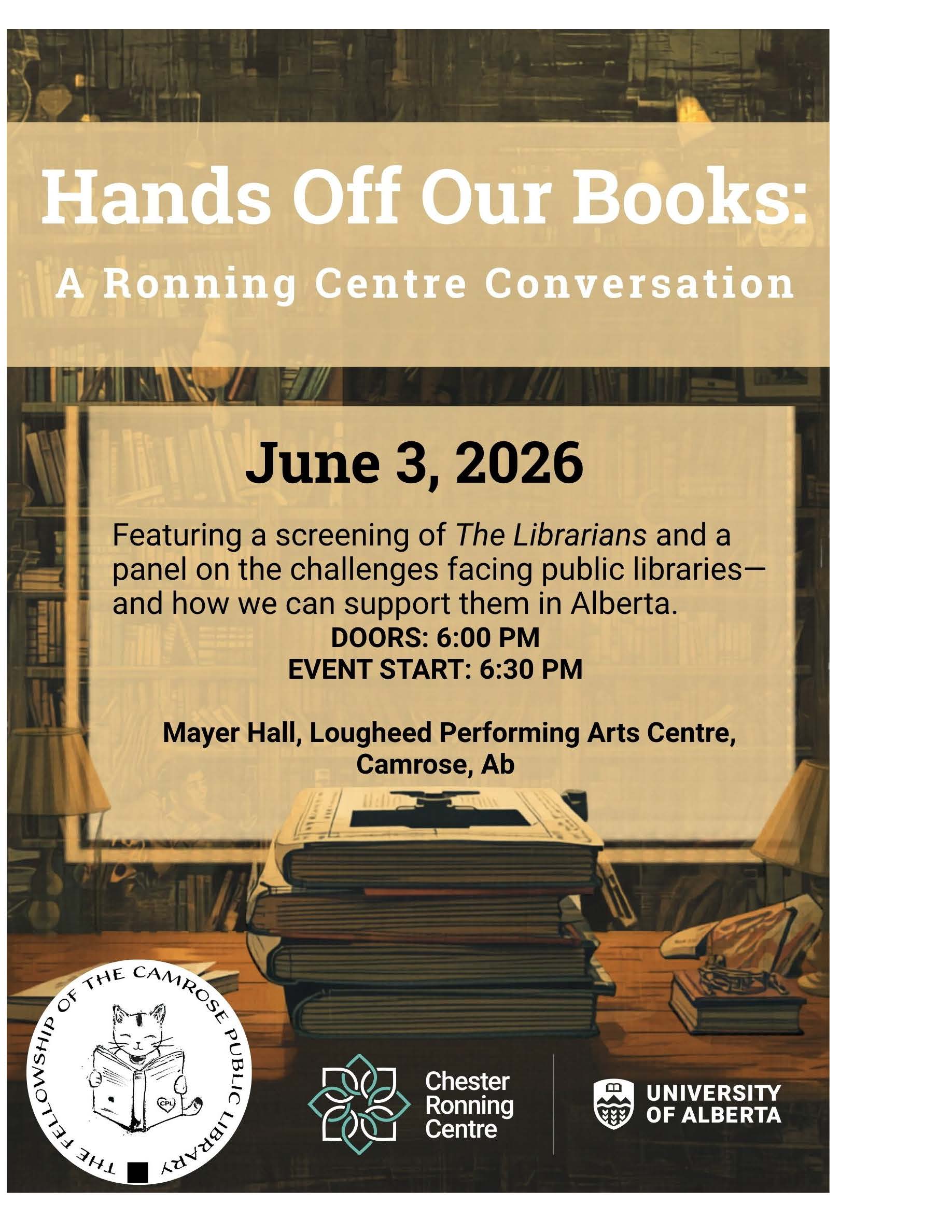 Hands Off Our Books: A Ronning Centre Conversation